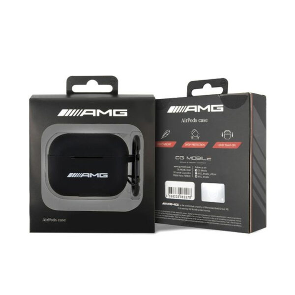 AMG Silicone Big Logo - Etui AirPods Pro 2 (czarny) - obrazek 4