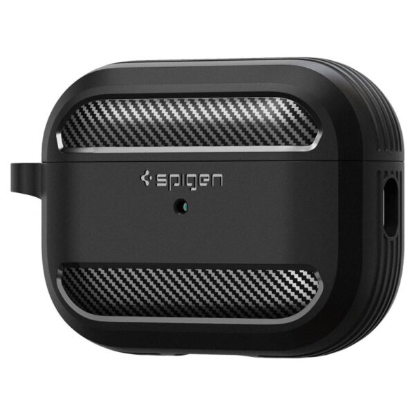 Spigen Rugged Armor - Etui do Apple Airpods Pro 1 / 2 (Czarny) - obrazek 3