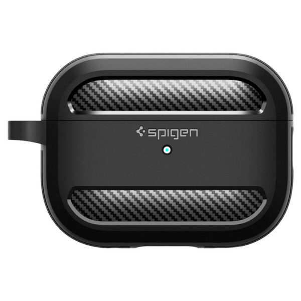 Spigen Rugged Armor - Etui do Apple Airpods Pro 1 / 2 (Czarny) - obrazek 4