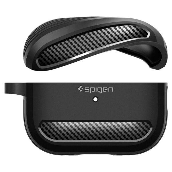 Spigen Rugged Armor - Etui do Apple Airpods Pro 1 / 2 (Czarny) - obrazek 5