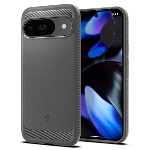 Spigen Rugged Armor - Etui do Google Pixel 9 / 9 Pro (Marble Grey)