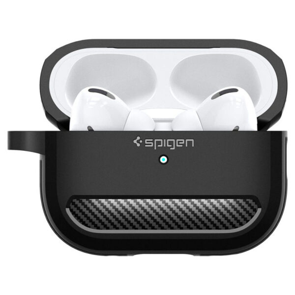 Spigen Rugged Armor - Etui do Apple Airpods Pro 1 / 2 (Czarny) - obrazek 2