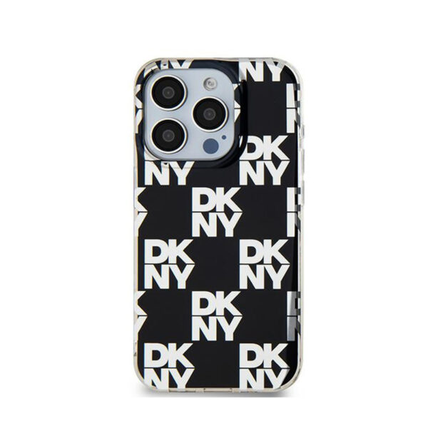 DKNY IML Checkered Mono Pattern - Etui do iPhone 15 Pro Max (czarny) - obrazek 3