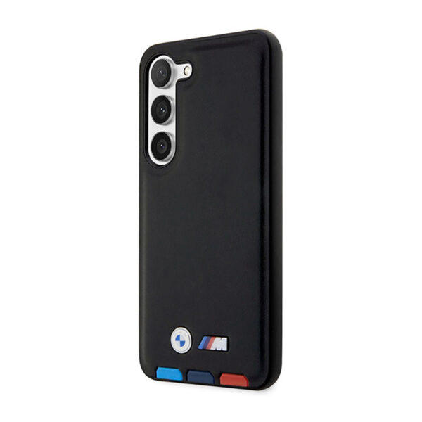 BMW Leather Hot Stamp Tricolor - Etui Samsung Galaxy S23+ (czarny) - obrazek 2