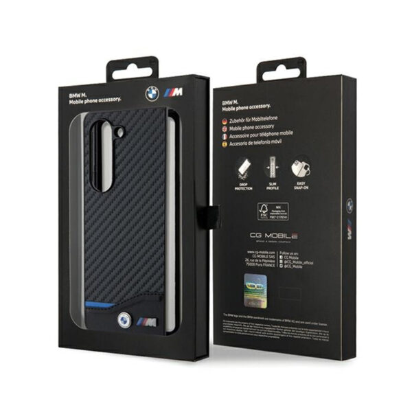 BMW Leather Carbon - Etui Samsung Galaxy Z Fold 5 (czarny) - obrazek 7