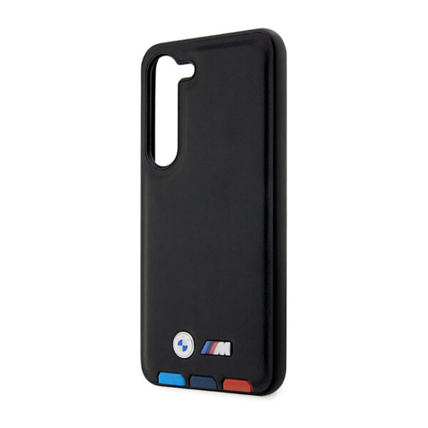 BMW Leather Hot Stamp Tricolor - Etui Samsung Galaxy S23+ (czarny) - obrazek 6