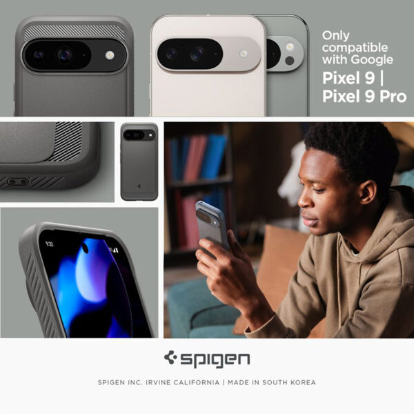 Spigen Rugged Armor - Etui do Google Pixel 9 / 9 Pro (Marble Grey) - obrazek 11