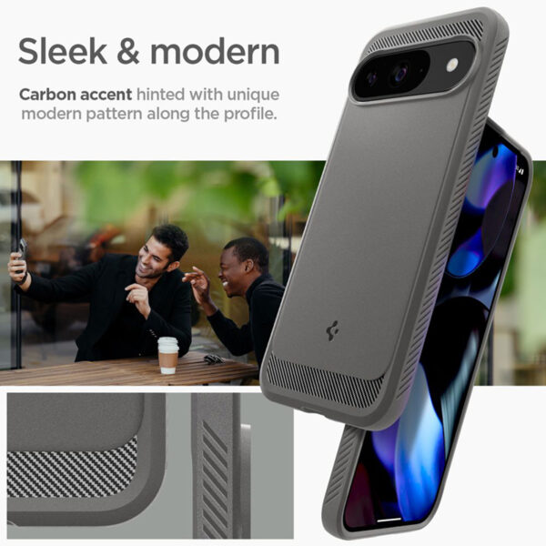 Spigen Rugged Armor - Etui do Google Pixel 9 / 9 Pro (Marble Grey) - obrazek 12