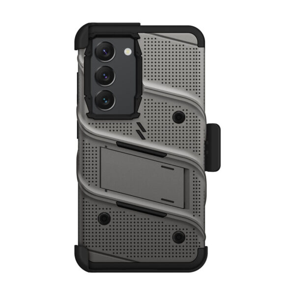 ZIZO BOLT Series - Pancerne etui Samsung Galaxy S23 ze szkłem 9H na ekran + uchwyt z podstawką (szary) - obrazek 3