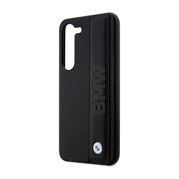 BMW Leather Textured & Stripe - Etui Samsung Galaxy S23+ (czarny) - obrazek 6