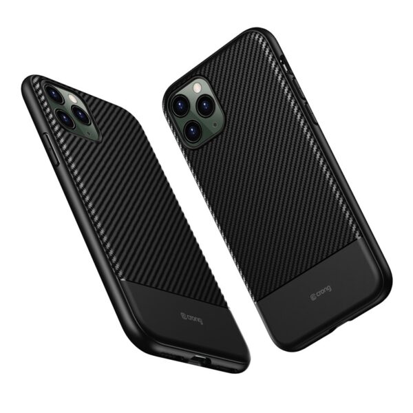 Crong Prestige Carbon Cover - Etui iPhone 11 Pro (czarny) - obrazek 3