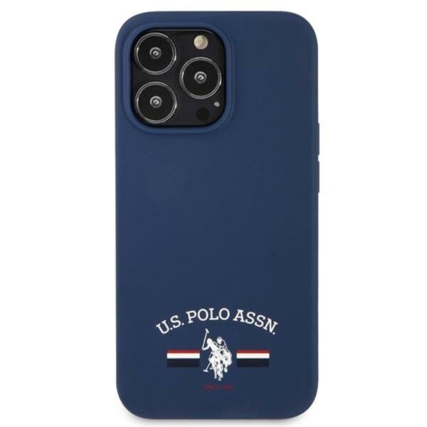 US Polo Assn Silicone Logo - Etui iPhone 13 Pro Max (granatowy) - obrazek 3