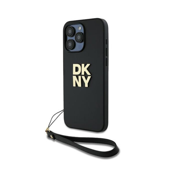 DKNY Wrist Strap Stock Logo - Etui iPhone 15 Pro Max (czarny)