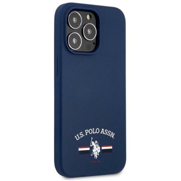 US Polo Assn Silicone Logo - Etui iPhone 13 Pro Max (granatowy) - obrazek 4