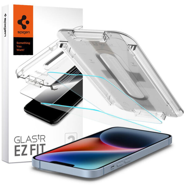 Spigen GLAS.TR EZ FIT 2-Pack - Szkło hartowane do iPhone 14 / iPhone 13 Pro / iPhone 13 2 szt