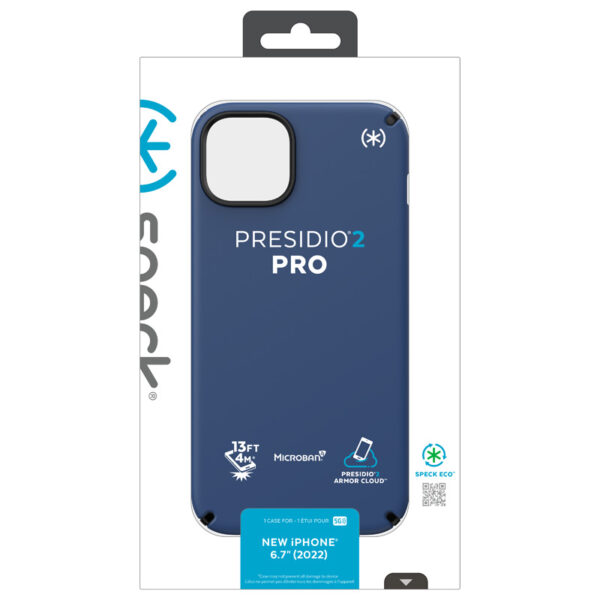 Speck Presidio2 Pro - Antybakteryjne etui iPhone 15 Plus / 14 Plus (Coastal Blue / Black / White) - obrazek 10