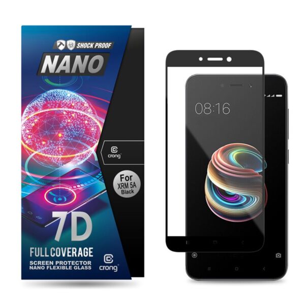 Crong 7D Nano Flexible Glass - Szkło hybrydowe 9H na cały ekran Xiaomi Redmi 5A