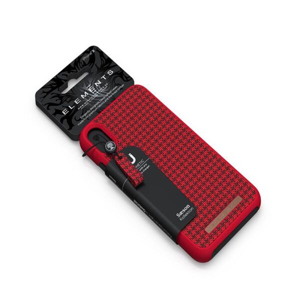 Nordic Elements Saeson Idun - Materiałowe etui iPhone Xs Max (Red) - obrazek 4