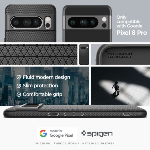 Spigen Liquid Air - Etui do Google Pixel 8 Pro (Czarny) - obrazek 12