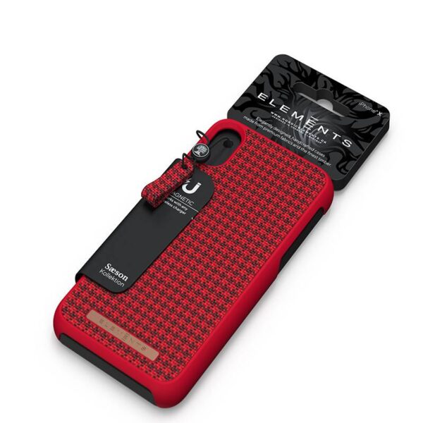 Nordic Elements Saeson Idun - Materiałowe etui iPhone Xs Max (Red) - obrazek 5