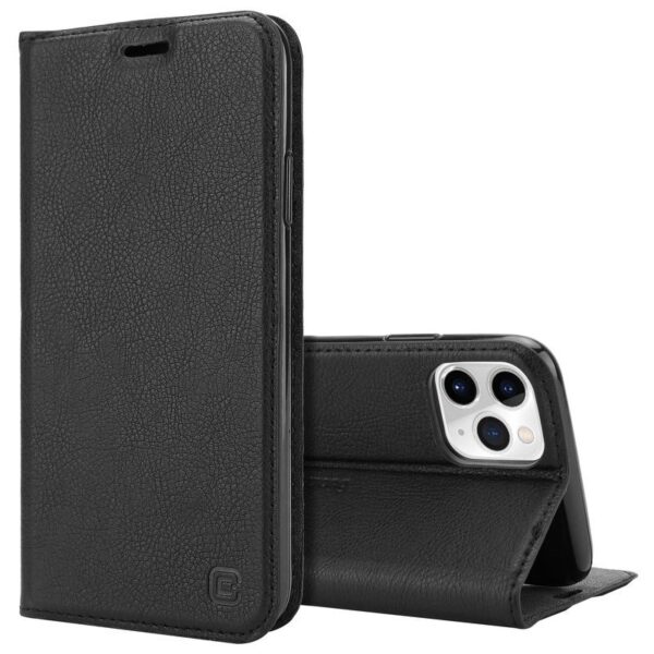 Crong Folio Case - Etui iPhone 11 Pro Max z klapką na magnes (czarny) - obrazek 3