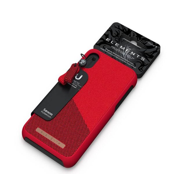 Nordic Elements Saeson Freja - Materiałowe etui iPhone Xs Max (Red) - obrazek 5