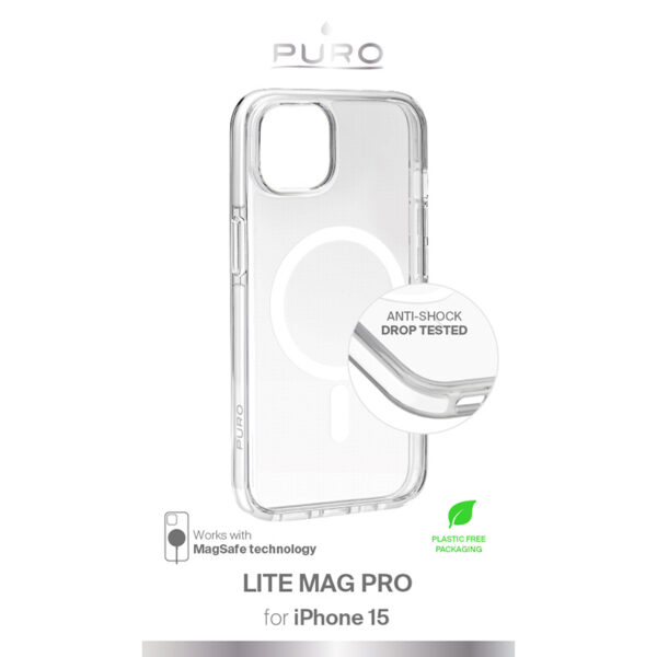 PURO LITEMAG PRO - Etui iPhone 15 MagSafe (przezroczysty) - obrazek 5