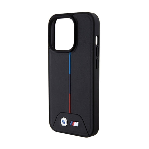 BMW Quilted Tricolor MagSafe - Etui iPhone 15 Pro (czarny) - obrazek 6