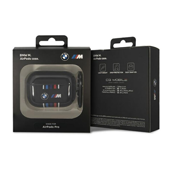 BMW Multiple Colored Lines - Etui AirPods Pro (Czarny) - obrazek 3