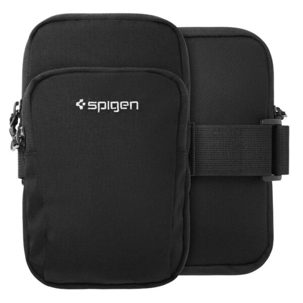 Spigen A702 Dynamic Shield Armband - Etui / Sportowa opaska na ramię na smartfon do 6.9" (Czarny) - obrazek 2