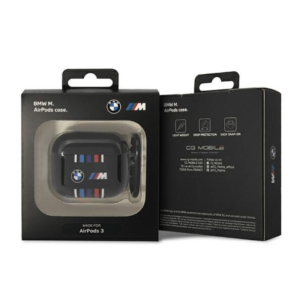 BMW Multiple Colored Lines - Etui AirPods 3 (Czarny) - obrazek 3