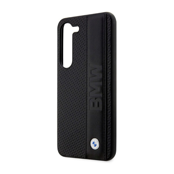 BMW Leather Textured & Stripe - Etui Samsung Galaxy S23 (czarny) - obrazek 7