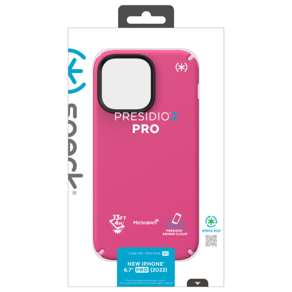 Speck Presidio2 Pro - Antybakteryjne etui iPhone 14 Pro Max (Digitalpink / Blossompink / White) - obrazek 13