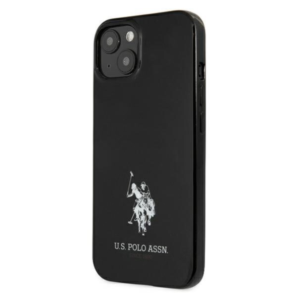 US Polo Assn Horses Logo - Etui iPhone 13 mini (czarny) - obrazek 2