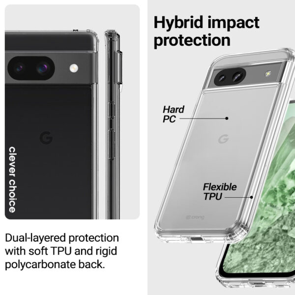 Crong Crystal Shield Cover - Etui Google Pixel 8A (przezroczysty) - obrazek 4