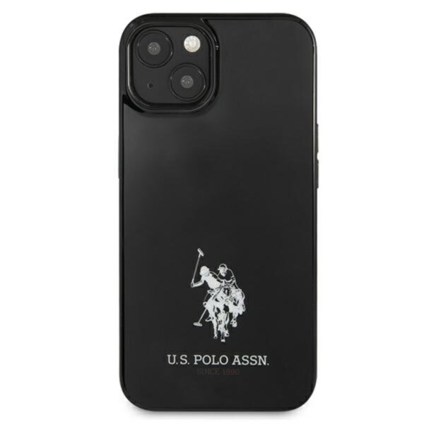 US Polo Assn Horses Logo - Etui iPhone 13 mini (czarny) - obrazek 3