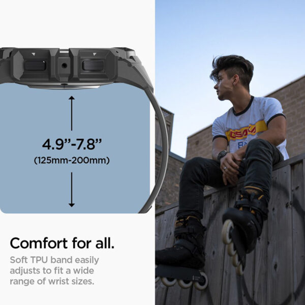 Spigen Rugged Armor Pro - Pasek + etui do Samsung Galaxy Watch 6 40 mm (Czarny) - obrazek 13