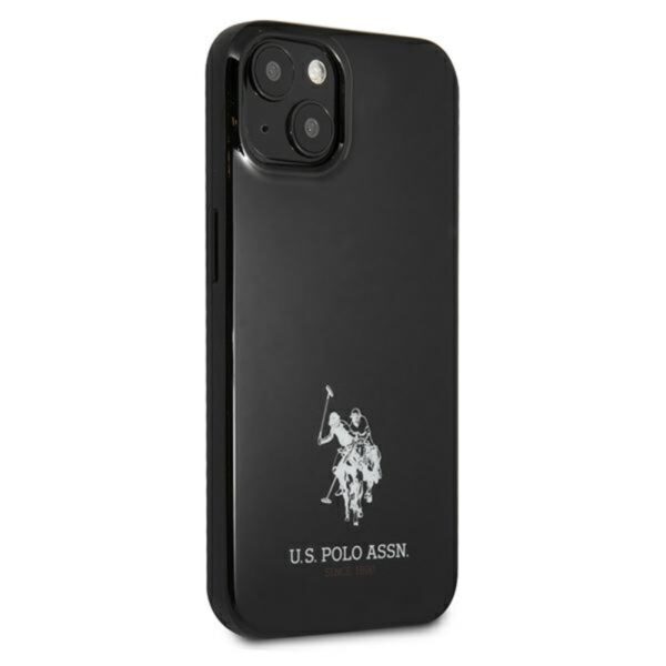 US Polo Assn Horses Logo - Etui iPhone 13 mini (czarny) - obrazek 4