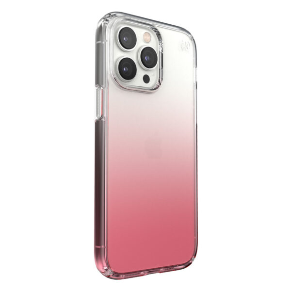 Speck Presidio Perfect-Clear + Ombre - Etui iPhone 14 Pro Max z powłoką MICROBAN (Clear / Vintage Rose Fade) - obrazek 4