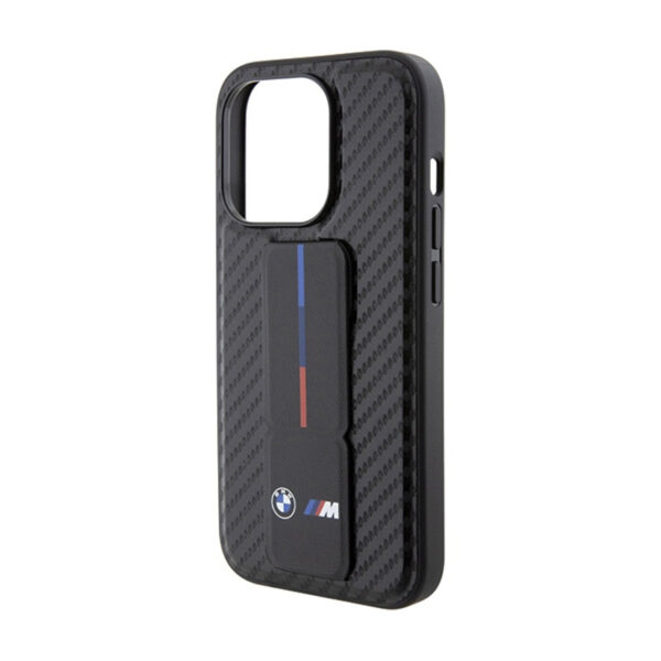 BMW Grip Stand Smooth & Carbon - Etui iPhone 15 Pro (czarny) - obrazek 7