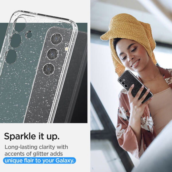 Spigen Liquid Crystal Glitter - Etui do Samsung Galaxy S24+ (Przezroczysty) - obrazek 12