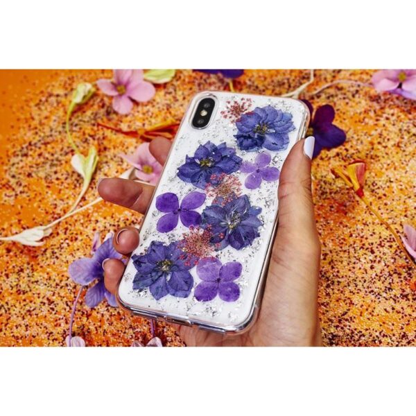 PURO Glam Hippie Chic Cover - Etui iPhone XR (prawdziwe płatki kwiatów zielone) - obrazek 10