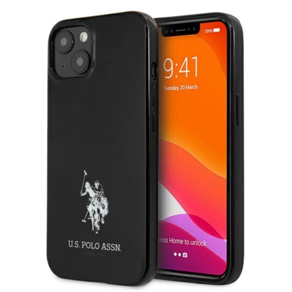 US Polo Assn Horses Logo - Etui iPhone 13 (czarny)