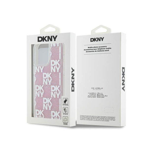 DKNY Liquid Glitter Multilogo - Etui iPhone 15 Pro Max (różowy) - obrazek 8