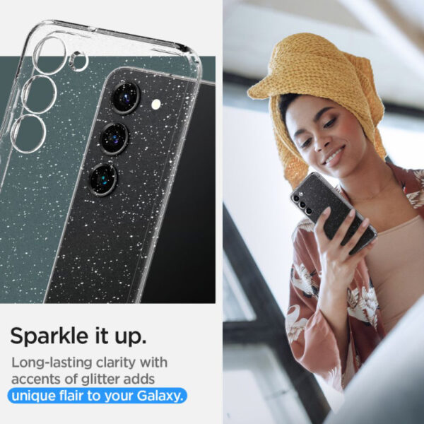 Spigen Liquid Crystal Glitter - Etui do Samsung Galaxy S23 (Przezroczysty) - obrazek 10