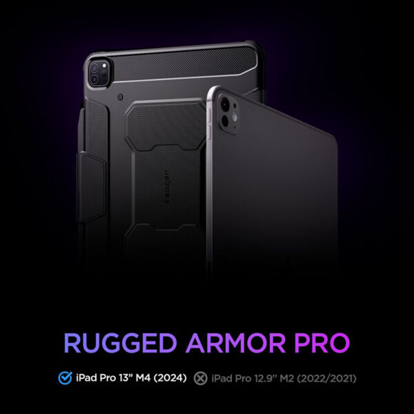 Spigen Rugged Armor Pro - Etui do iPad Pro 13" (M4, 2024) (Black) - obrazek 13