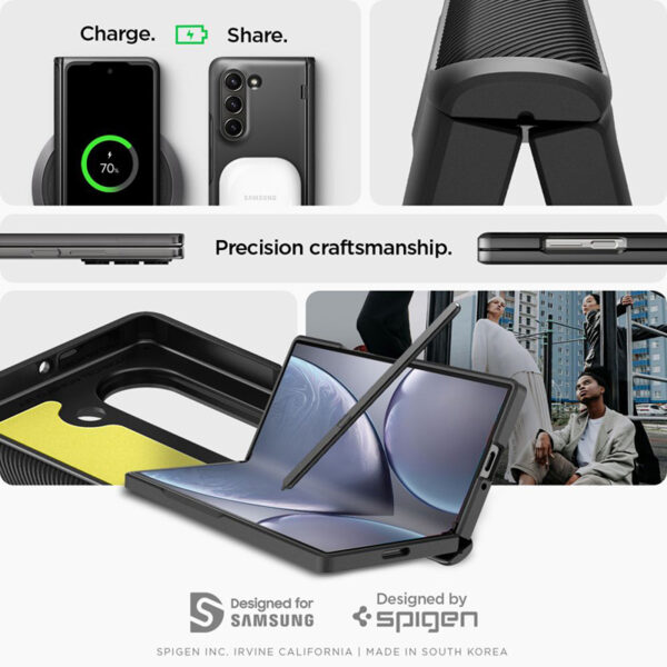 Spigen Slim Armor Pro - Etui do Samsung Galaxy Z Fold 6 (Czarny) - obrazek 14