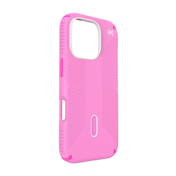 Speck Presidio2 Grip ClickLock & MagSafe - Etui iPhone 16 Pro (True Pink / Shocking Pink / White) - obrazek 3