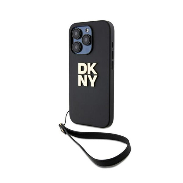 DKNY Wrist Strap Stock Logo - Etui iPhone 15 Pro (czarny) - obrazek 2