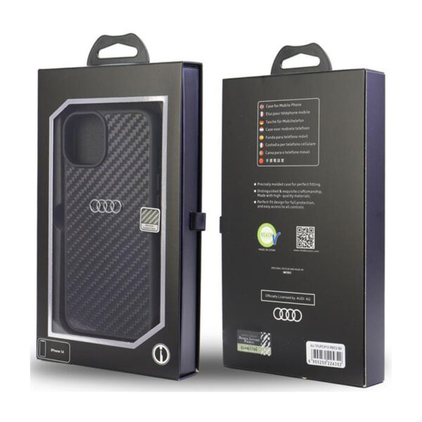 Audi Carbon Fiber - Etui iPhone 12 / iPhone 12 Pro (Czarny) - obrazek 6